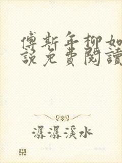 傅斯年柳如烟小说免费阅读