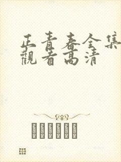 正青春全集免费观看高清封面