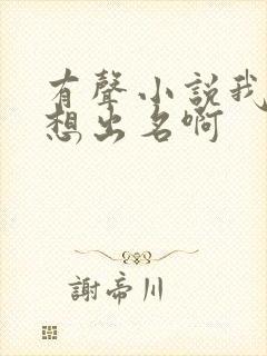 有声小说我真没想出名啊封面