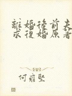 离婚后前夫哭着求复婚原著封面