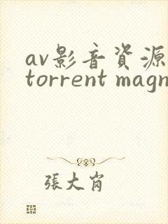 av影音资源 torrent magnet