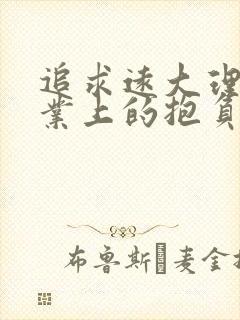 追求远大理想事业上的抱负的成语