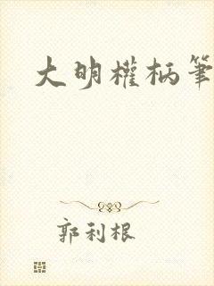 大明权柄笔趣阁封面