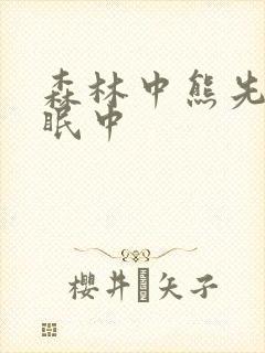 森林中熊先生冬眠中