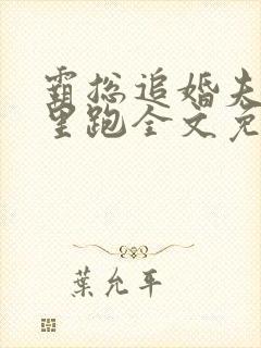 霸总追婚夫人哪里跑全文免费阅读