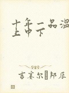 十年一品温如言上中下封面