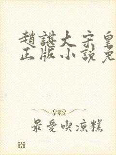 赵谌大宋皇太子正版小说免费