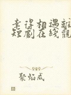 幸得相遇离婚时短剧在线观看全集