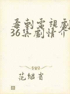 毒刺电视剧全集36集剧情介绍封面