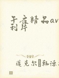 午夜精品av福利片