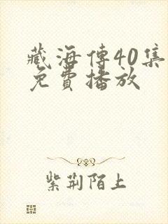 藏海传40集全免费播放