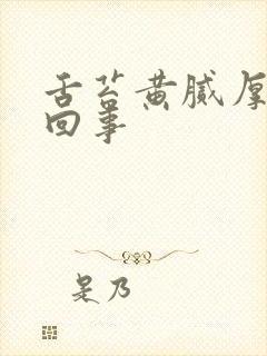 舌苔黄腻厚怎么回事