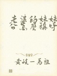 老婆的妹妹的老公怎么称呼