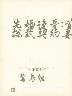 先婚后爱:首席总裁契约妻