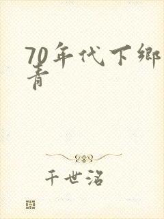 70年代下乡知青封面