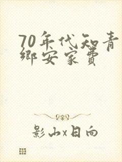 70年代知青下乡安家费
