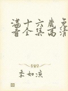 满十六岁免费观看全集高清免费