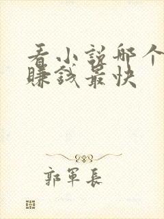 看小说哪个软件赚钱最快