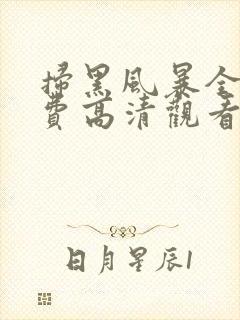 扫黑风暴全集免费高清观看