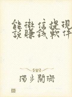 能微信提现的小说赚钱软件