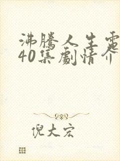 沸腾人生电视剧40集剧情介绍