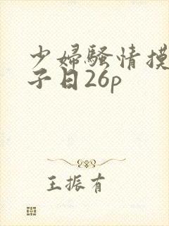少妇骚情摸大奶子日26p
