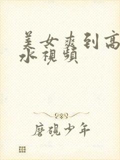 美女爽到高潮喷水视频