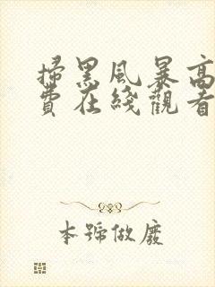 扫黑风暴高清免费在线观看完整版封面