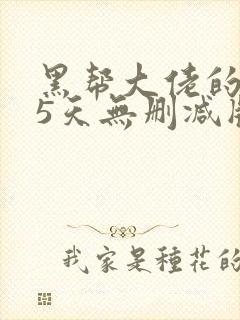 黑帮大佬的365天无删减版封面