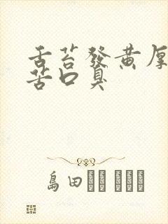 舌苔发黄厚腻口苦口臭封面