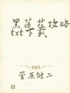 黑莲花攻略手册txt下载