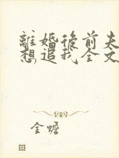 离婚后前夫总是想追我全文免费