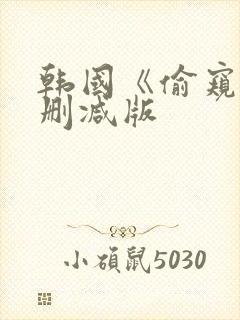 韩国《偷窥》未删减版封面