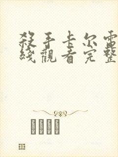 杀手卡尔电影在线观看完整版高清