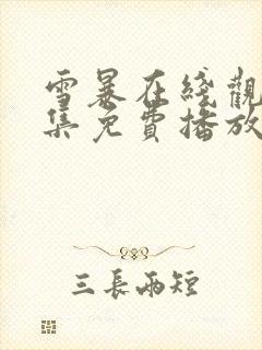 雪暴在线观看全集免费播放