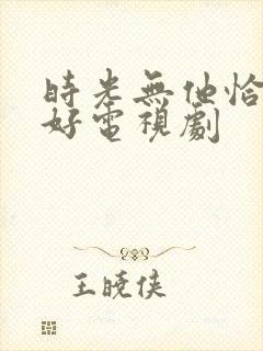 时光无他恰是正好电视剧封面