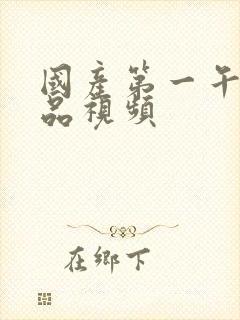 国产第一午夜精品视频