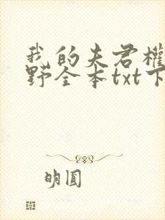 我的夫君权倾朝野全本txt下载