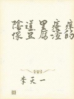 阴道里瘙痒还有像豆腐渣的东西