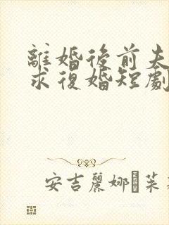 离婚后前夫跪地求复婚短剧