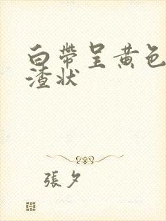 白带呈黄色豆腐渣状封面