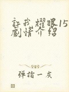 许我耀眼15集剧情介绍