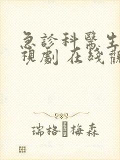 急诊科医生 电视剧 在线观看封面