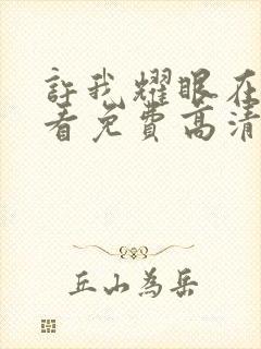 许我耀眼在线观看免费高清完整版封面