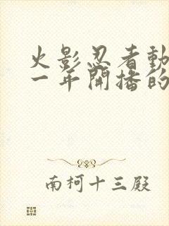 火影忍者动漫哪一年开播的