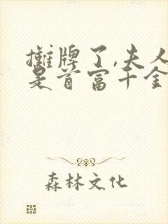 摊牌了,夫人她是首富千金封面