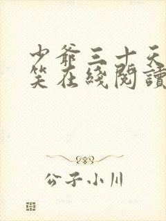 少爷三十天后会笑在线阅读封面