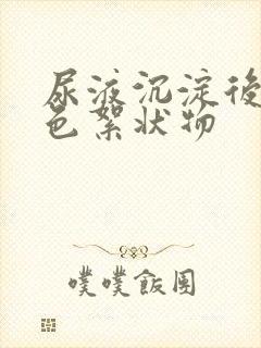 尿液沉淀后有白色絮状物