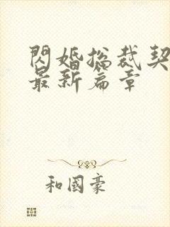 闪婚总裁契约妻最新篇章