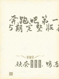 奔跑吧第一季15期完整版在线观看